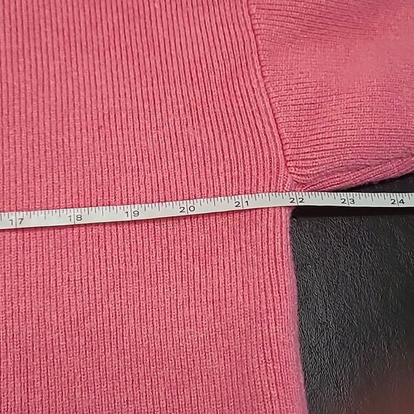 Lumiere Women's pink turtleneck boxy crop sweater size S cozy soft preppy casual - Picture 8 of 11